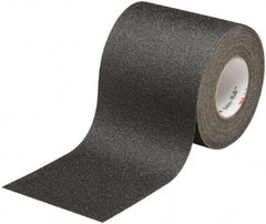 Ability One - Black Solid Color Anti-Slip Vinyl Tape - 6" Wide x 60' Long x 0.028" Thick, General Traffic - Industrial Tool & Supply