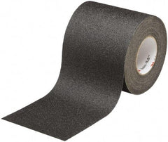 Ability One - Black Solid Color Anti-Slip Vinyl Tape - 4" Wide x 60' Long x 0.028" Thick, General Traffic - Industrial Tool & Supply