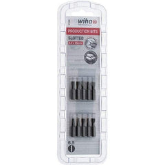 Wiha - Slotted Screwdriver Bits Reversible: NonReversible Blade Width (Inch): 1/4 - Industrial Tool & Supply