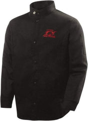 Steiner - Size XL Flame Resistant/Retardant Jacket - Black, Cotton, Snaps Closure - Industrial Tool & Supply