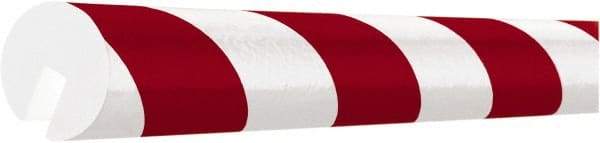 PRO-SAFE - Polyurethane Foam Type B Edge Guard - Red/White - Industrial Tool & Supply