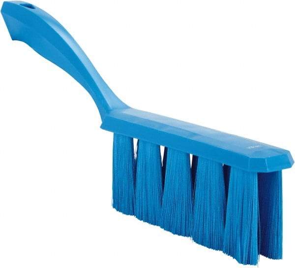 Vikan - 3.9" Bristle Length, Polyester Cleaning & Finishing Brush - 3" Long x 1-1/2" Wide Head, 13" OAL, Easy Grip Handle, Blue, Polypropylene Block - Industrial Tool & Supply