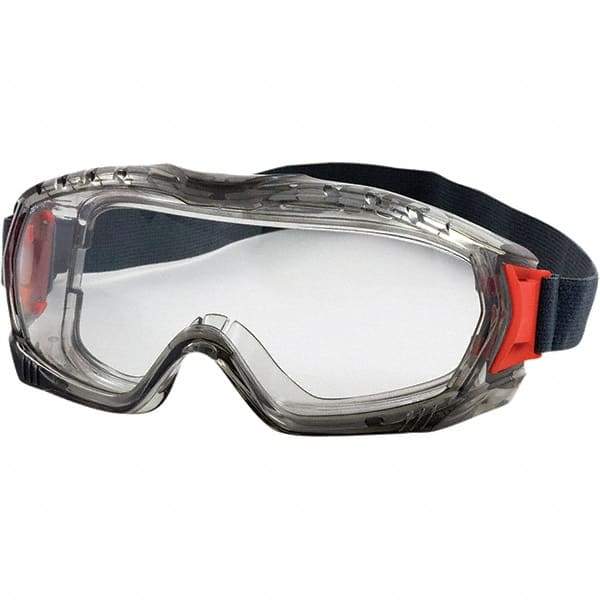 PIP - Size Universal, Clear Polycarbonate Anti-Fog & Scratch Resistant Lens, Safety Goggles - Indirect Vent, Gray PVC Frame, Over the Glass Style - Industrial Tool & Supply