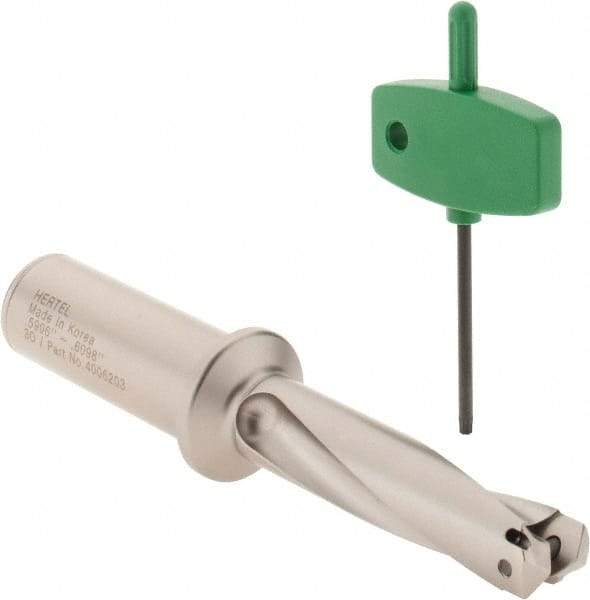 Hertel - 24 to 24.49mm Diam, 3xD, 72mm Max Depth, 1-1/4" Shank Diam, 93.6mm Flute, Replaceable Tip Drill - HMD-MAY Toolholder, Series HMD - Industrial Tool & Supply