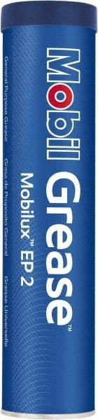 Mobil - 13.7 oz. Cartridge Extreme Pressure Multipurpose Grease - 266°F Max, Lithium, Brown - Industrial Tool & Supply