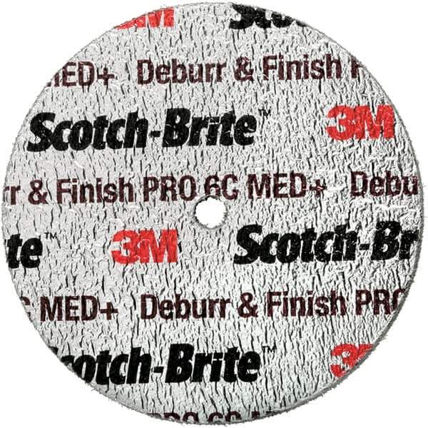 3M - 3" Medium Grade Ceramic Deburring Disc - 3/8" Center Hole, Holder Required - Industrial Tool & Supply