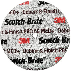 3M - 3" Medium Grade Ceramic Deburring Disc - 3/8" Center Hole, Holder Required - Industrial Tool & Supply
