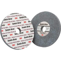 3M - 6" Medium Grade Ceramic Deburring Disc - 1" Center Hole, Holder Required - Industrial Tool & Supply