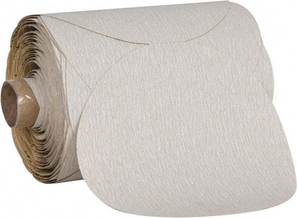 3M - 5" Diam, 180 Grit Aluminum Oxide Adhesive PSA Disc - Very Fine Grade, Reddish Brown, Film Backing, Flexible, Use with Random Orbital Sanders - Industrial Tool & Supply