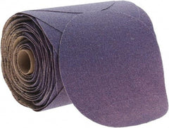 3M - 6" Diam, 80 Grit Ceramic Adhesive PSA Disc - Medium Grade, Purple, Paper Backing, Flexible, Use with Random Orbital Sanders - Industrial Tool & Supply