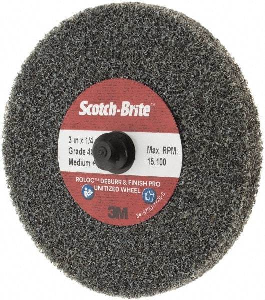 3M - 3" Disc Diam, Ceramic Quick Change Disc - Type R Attaching System, Coated, Medium Grade - Industrial Tool & Supply