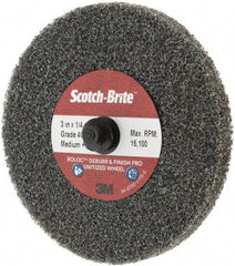 3M - 3" Disc Diam, Ceramic Quick Change Disc - Type R Attaching System, Coated, Medium Grade - Industrial Tool & Supply