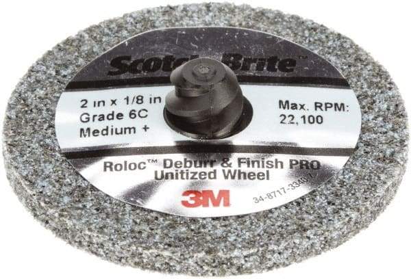 3M - 2" Disc Diam, Ceramic Quick Change Disc - Type R Attaching System, Coated, Medium Grade - Industrial Tool & Supply