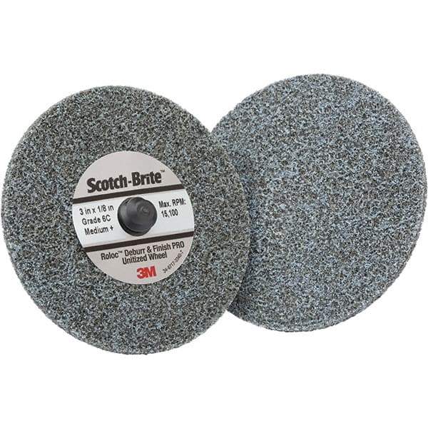 3M - 3" Disc Diam, Ceramic Quick Change Disc - Type R Attaching System, Coated, Medium Grade - Industrial Tool & Supply