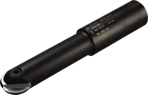 Sandvik Coromant - 1/2" Cut Diam, 0.0748" Max Depth of Cut, 5/8" Shank Diam, 5.7224" OAL, Indexable Ball Nose End Mill - 5.7224" Head Length, Straight Shank, RA216F.. OS Toolholder, RA216F-13.. Insert - Industrial Tool & Supply