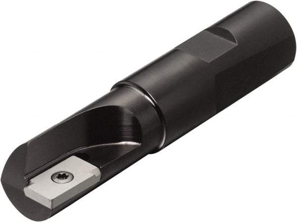 Sandvik Coromant - 1" Cut Diam, 7.5mm Max Depth of Cut, 3/4" Shank Diam, 3.6772" OAL, Indexable Square Shoulder End Mill - Multiple Insert Styles, Weldon Shank, 90° Lead Angle, Series U-Max - Industrial Tool & Supply