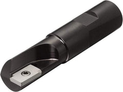 Sandvik Coromant - 1" Cut Diam, 7.5mm Max Depth of Cut, 3/4" Shank Diam, 3.6772" OAL, Indexable Square Shoulder End Mill - Multiple Insert Styles, Weldon Shank, 90° Lead Angle, Series U-Max - Industrial Tool & Supply