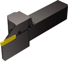 Sandvik Coromant - QS, Internal or External, Left Hand, 0.8" Max Depth of Cut, Indexable Grooving Tool Holder - N123F2-0250-0002-CM Insert Compatibility, 3/4" Shank Height, 3/4" Shank Width, 4-1/4" OAL, Through Coolant - Industrial Tool & Supply