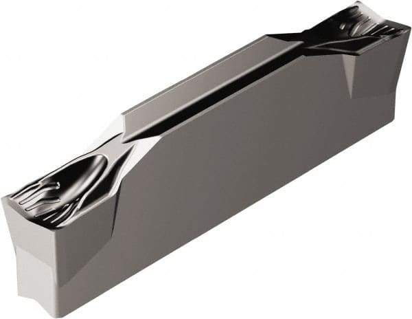 Sandvik Coromant - N123H2-...H CF 1105 Grade, 0.1575" Cutting Width, Carbide Cutoff Insert - 0° Neutral Lead Angle, 0.0059" Cnr Rad, TiAlN Coated - Industrial Tool & Supply