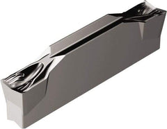 Sandvik Coromant - N123H2-...H CF 1105 Grade, 0.1575" Cutting Width, Carbide Cutoff Insert - 0° Neutral Lead Angle, 0.0059" Cnr Rad, TiAlN Coated - Industrial Tool & Supply