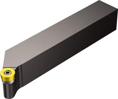 Sandvik Coromant - SRGC, Right Hand Cut, 3/4" Shank Height x 3/4" Shank Width, Neutral Rake Indexable Turning Toolholder - 4-1/2" OAL, RCMT 09 T3 00 Insert Compatibility, Series CoroTurn 107 - Industrial Tool & Supply