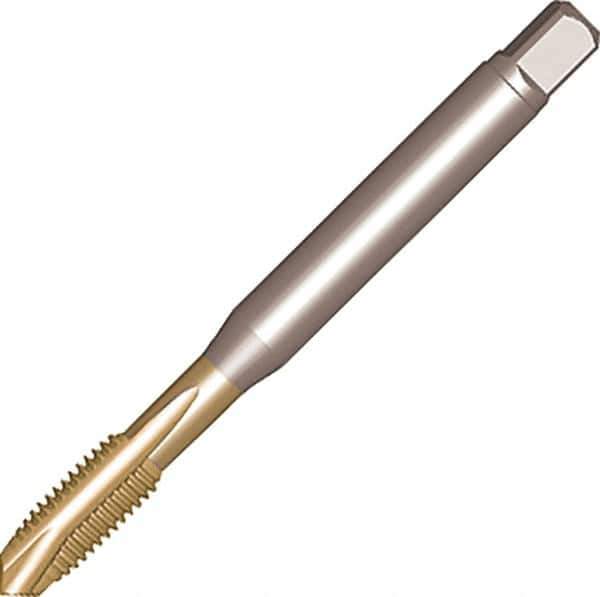 Sandvik Coromant - #6-32 UNC, 3 Flute, AlCrN Finish, High Speed Steel Spiral Point Tap - Plug Chamfer, Right Hand Thread, 57.4mm OAL, 10.4mm Thread Length, 4mm Shank Diam, 2B Class of Fit, Series CoroTap 200 - Exact Industrial Supply