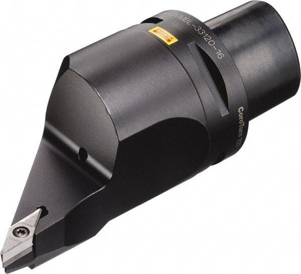 Sandvik Coromant - Left Hand Cut, Size C6, VBMT 332 Insert Compatiblity, Modular Turning & Profiling Cutting Unit Head - 1.24mm Ctr to Cutting Edge, 130mm Head Length, Through Coolant, Series CoroTurn 107 - Industrial Tool & Supply