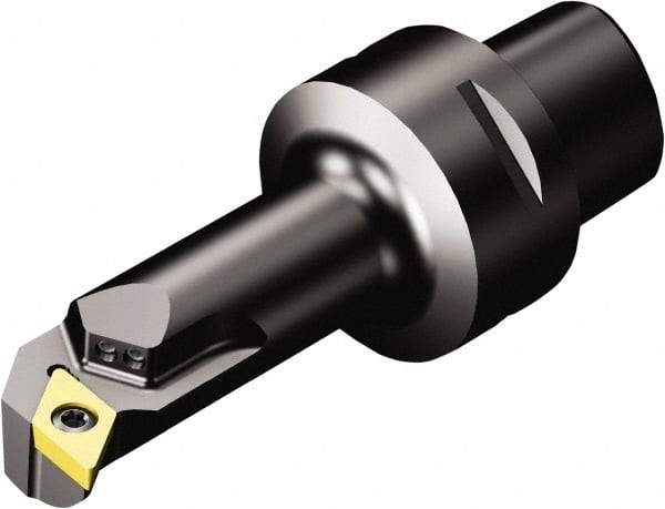 Sandvik Coromant - Right Hand Cut, Size C4, DCMT 3(2.5)2 Insert Compatiblity, Modular Turning & Profiling Cutting Unit Head - 13mm Ctr to Cutting Edge, 80mm Head Length, Through Coolant, Series CoroTurn 107 - Industrial Tool & Supply