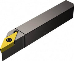 Sandvik Coromant - QS-SVABR/L, Right Hand Cut, 0° Lead Angle, 12mm Shank Height x 12mm Shank Width, Neutral Rake Indexable Turning Toolholder - 70mm OAL, VBMT 11 03 04, VBMT 221 Insert Compatibility, Series CoroTurn 107 - Industrial Tool & Supply