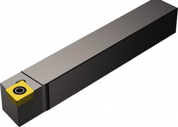 Sandvik Coromant - QS-SCACR/L, Right Hand Cut, 0° Lead Angle, 10mm Shank Height x 10mm Shank Width, Neutral Rake Indexable Turning Toolholder - 70mm OAL, CCMT 06 02 04, CCMT 2(1.5)1 Insert Compatibility, Series CoroTurn 107 - Industrial Tool & Supply