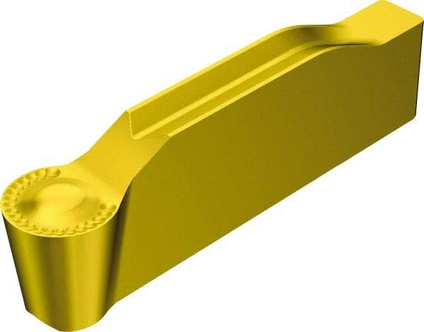 Sandvik Coromant - 0800N123 Grade S05F, 8mm Cutting Width Carbide Grooving Insert - 3.8mm Max Depth of Cut, Neutral, 4mm Corner Radius, TiCN/Al2O3/TiN Finish - Industrial Tool & Supply