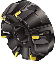 Sandvik Coromant - 200mm Cut Diam, 60mm Arbor Hole, 13mm Max Depth of Cut, 60° Indexable Chamfer & Angle Face Mill - 8 Inserts, 360R-1906 Insert, Right Hand Cut, Series CoroMill 360 - Industrial Tool & Supply