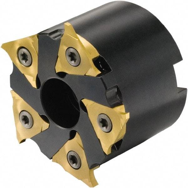 Sandvik Coromant - Shell Mount Connection, 0.1969" Depth of Cut, 63mm Cutter Diam, 3/4" Hole Diam, 5 Tooth Indexable Slotting Cutter - A328-Q Toolholder, 328R13-... Insert, Right Hand Cutting Direction - Industrial Tool & Supply