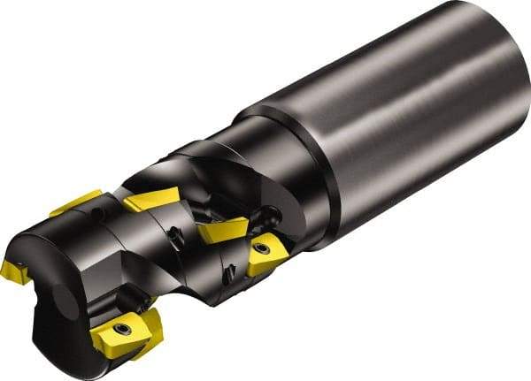 Sandvik Coromant - 32mm Cut Diam, 1.4173" Max Depth of Cut, 25mm Shank Diam, 4.2913" OAL, Indexable Square Shoulder End Mill - Multiple Insert Styles, Cylindrical Shank, 90° Lead Angle, Through Coolant, Series CoroMill 390 - Industrial Tool & Supply