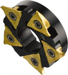 Sandvik Coromant - Arbor Hole Connection, 0.1969" Depth of Cut, 80mm Cutter Diam, 1-1/16" Hole Diam, 8 Tooth Indexable Slotting Cutter - 328-S Toolholder, 328R13-... Insert, Neutral Cutting Direction - Industrial Tool & Supply