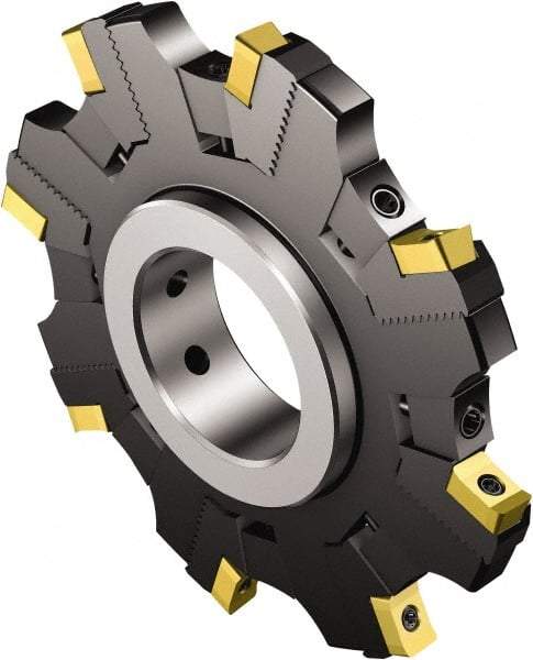 Sandvik Coromant - 40 Connection, 155mm Cutter Diam, 1.5748" Hole Diam, 12 Tooth Indexable Slotting Cutter - R/L331.52..Sxx Toolholder, N331.1A-08 Insert, Right Hand Cutting Direction - Industrial Tool & Supply