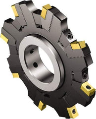 Sandvik Coromant - 1.25 Connection, 4" Cutter Diam, 1-1/4" Hole Diam, 8 Tooth Indexable Slotting Cutter - R/L331.52..Txx Toolholder, N331.1A-08 Insert, Left Hand Cutting Direction - Industrial Tool & Supply