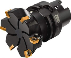 Sandvik Coromant - 5 Inserts, 63mm Cut Diam, 63mm Arbor Diam, 11mm Max Depth of Cut, Indexable Square-Shoulder Face Mill - 103mm High, R590-1105.. Insert Compatibility, Through Coolant, Series CoroMill Century - Industrial Tool & Supply