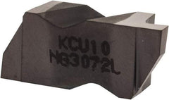 Kennametal - 3072NG Grade KCU10, 1.83mm Cutting Width Carbide Grooving Insert - 2.39mm Max Depth of Cut, Left Hand, 0.19mm Corner Radius, AlTiN Finish - Industrial Tool & Supply