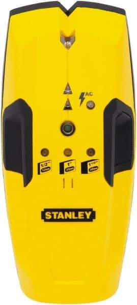 Stanley - 1-1/2" Deep Scan Stud Finder - 9V Battery, Wood, Metal - Industrial Tool & Supply