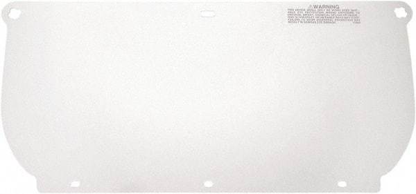 3M - Clear Polycarbonate Face Shield - 7-1/4" High x 14-1/2" Wide x 1.02mm Thick, Compatible with CP 8 Chin Protectors - Industrial Tool & Supply