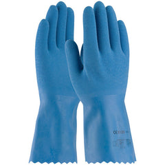 ‎55-1635/XXL Coated Supported Gloves - Assurance - Latex Coating with Nylon Liner - Blue Latex Crinkle Grip - Exact Industrial Supply