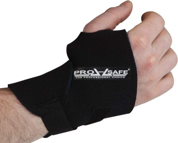 PRO-SAFE - Universal Size, Neoprene, Left or Right Hand Wrist Support - Thumb Loop, Black - Industrial Tool & Supply