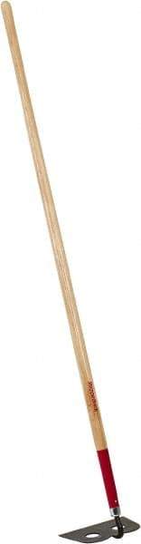 Razor-Back - 6" High x 10" Wide Square Steel Hoe - 66" Long Wood Straight Handle - Industrial Tool & Supply