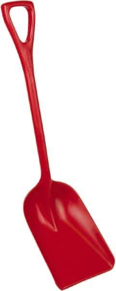 Remco - 14" High x 11" Wide Square Plastic Shovel - 38" Long Plastic D-Grip Handle - Industrial Tool & Supply