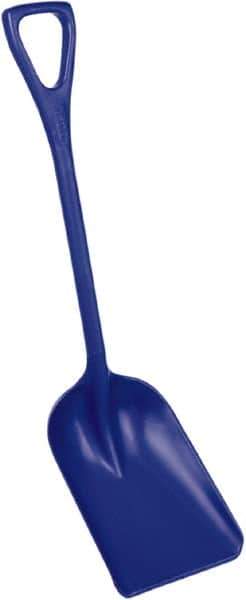 Remco - 14" High x 11" Wide Square Plastic Shovel - 38" Long Plastic D-Grip Handle - Industrial Tool & Supply