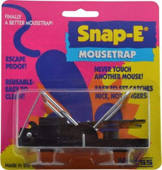 Made in USA - Snap Trap for Use on Mice - 3-7/8 Inch Long x 1-7/8 Inch Wide x 2-3/8 Inch High, Polystyrene and Steel - Industrial Tool & Supply