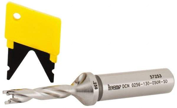 Iscar - 0.256" to 0.271" Diam, 5xD, 1.3" Max Depth, 1/2" Shank Diam, 3.61" OAL, Replaceable-Tip Drill - FCP, ICK, ICK-2M, ICM, ICN, ICP, iCP-2M Insert, 6.5 Seat Size, 55045959 Toolholder, Series SumoCham - Industrial Tool & Supply