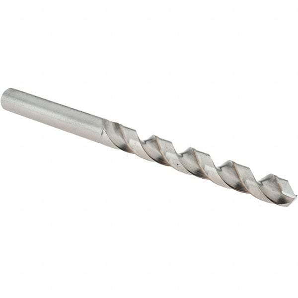 Guhring - Letter F 118° Cobalt Jobber Drill - Bright Finish, Right Hand Cut, Spiral Flute, Straight Shank, 101mm OAL, Four Facet, Split Point - Industrial Tool & Supply