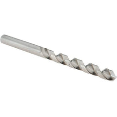 Guhring - Letter F 118° Cobalt Jobber Drill - Bright Finish, Right Hand Cut, Spiral Flute, Straight Shank, 101mm OAL, Four Facet, Split Point - Industrial Tool & Supply